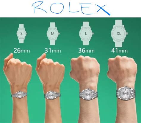 women's rolex size chart